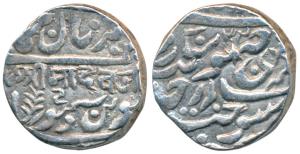 Jaswant Singh (AH 1290-1313; 1873-1895 AD), Silver Rupee, 11.34g, Sojat Mint, with the nam