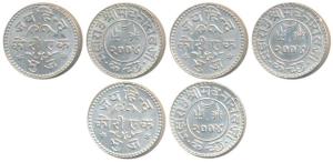 Madansinghji, Silver Jai Hind Kori (3), VS 2004, 1948 AD (KM Y84). Uncirculated. (3)