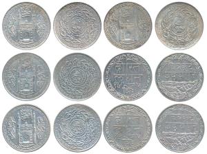 Mewar, Dosti Landhan Issue, Silver Rupee (2), Udaipur Mint, VS 1985 (1928 AD); Hyderabad, 