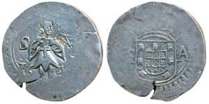 Goa, Joao IV, Silver Xerafim, 11.03g, obv.standing figure of St. John divides SI and date 