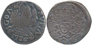 Goa, Maria I and Pedro III, Silver Rupia, 10.63g, obv. conjoined busts of the king and que