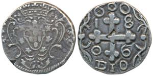 Diu, Joao as Prince Regent (1799-1816 AD), Silver Rupia (600 Reis), 7.48g, 1806, obv.crown