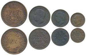 Portugal, Maria II, Copper 20 Reis, obv. crowned ornate arms, rev. value XX within wreath,