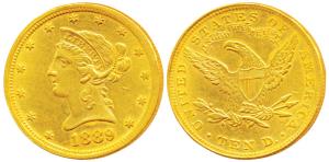United States of America, Gold $10, 16.67g, Liberty head on obv., Motto ‘IN GOD WE TRUST’ 