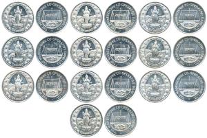 Silver Token (10), 10g, obv. Laxmiji standing on a lotus, with an elephant and swan in the