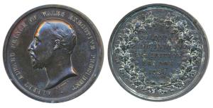 Colonial and Indian Exhibition, London 1886, Copper Medal, 78.95g, obv.bust of Albert Edwa