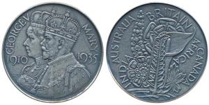 George V Coronation Medal, Metal, obv.conjoined bust of George V and Queen Mary. Uncircula