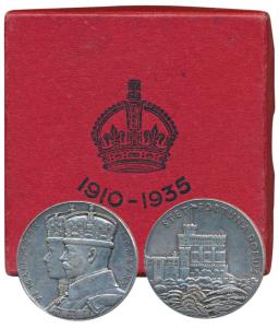 Silver Jubilee Medal of George V and Queen Mary, Silver, 15.58g, Domus Medal, conjoined bu