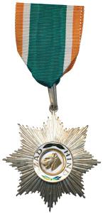 Sher-i-Hind / Tiger of India an Azad Hind Order, The Grand Star Badge, a tiger’s head on e