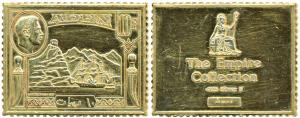 Proof Sterling Silver Ingot, 22g, Aden, Rupees 10 stamp of George VI. Rare.