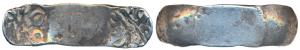 Archaic Punch Marked Coinage, attributed to GandharaJanapada (c. 600-400 BC), Bent Bar, Si