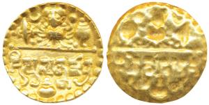 Sarabhapurias of Chhattisgarh, Prasannamitra (c. 525-550 AD), Gold Repousse, Bracteate Din