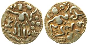 Ceylon, Shri Lankan Kings (10th century AD), Gold Kahavanu, 4.35g, Anonymous, Chola type, 