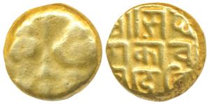 Yadavas of Devagiri, Singhana III with Queen Kamvaladevi (1315-1318 AD), Gold Pagoda, 3.82