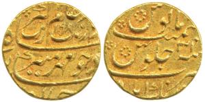 Aurangzeb, Gold Mohur, 10.92g, Aurangabad Mint, AH 1098/31, complete mint name at bottom o