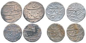 Farrukhsiyar, Silver Rupee (4), all different mints, Ajmer, Akbarabad, Shahjahanabad&Surat