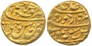 Taimur Shah (AH 1186-1207, 1772-1793 AD), Gold Mohur, 10.88g, Ashraf al-BiladAhmadshahi Mi
