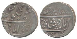 Ahmedabad Mint, Silver Rupee, 11.52g, in the name of Muhammad Akbar II, AH 1233/12, comple