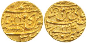 Saadat Ali (AH 1213-1230; 1798-1814 AD) Gold Mohur, 10.8g, Muhammadabad Banaras Mint, AH 1