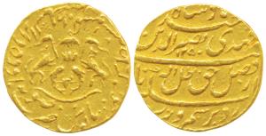 Nasir-ud-Din Haider, Gold ½ Ashrafi, 5.36g, Dar us Saltanat Lakhnau Suba Awadh Mint, AH 12