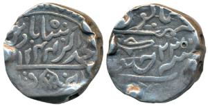 Kirat Singh, Silver Rupee, 10.95g, Dholpur Mint, in the name of Muhammad Akbar II, AH 1244