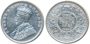 George V, Silver Rupee, 1921, Bombay Mint, (Prid 227). About Uncirculated, Scarce.
