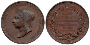 Golden Jubilee of Queen Victoria's reign, Copper Medal, obv. veiled bust of Queen Victoria