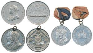 Aluminum Medals (3), obv. bust of Queen Victoria, rev. in memory of Victoria, 1819 - 1901;