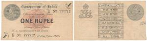 George V, Rupee 1, 1st issue, 1917, signed A. C. McWatters (J&R 3.1.2A). Very Fine+, Scarc