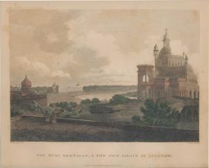 Engraving, ”The Rumi Derwazah & the New Palace At Lucknow” by Henvy Salt, AD1809, 24.6x19.