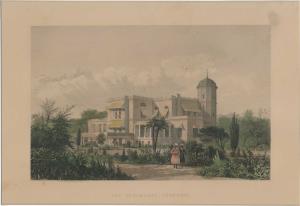 Engraving, ”The Residency Lucknow" 1858 AD, 23.9 x 16.4 cm.