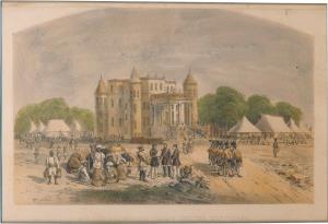 Lithograph, ”The Dil Khoosha Palace and the Martinere AD1858, 22.8 x 15.9 cm.