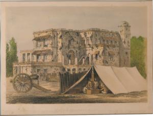 Lithograph ”The Residency House” AD1858, 23.1 x 17.6 cm