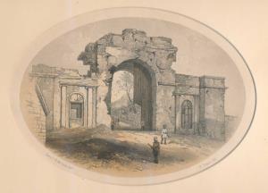 Lithograph from drawing by Lieut Clifford Henry Mecham Seige of Lucknow” AD1858, 26.5 x 19