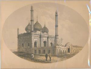 Lithograph The Mosque Picket” AD1858, 23.5 x 17.9 cm.