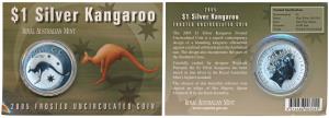 Australia, Queen Elizabeth II, Silver (Dollar) $1, 31.1g, 1oz, 2005, Kangaroo on rev. In o