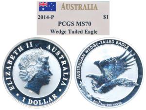Australia, Queen Elizabeth II, Silver (Dollar) $1, 31.1g, 1oz, 2007, John M. Mercanti auto