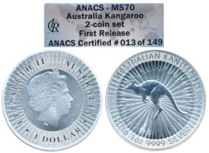 Australia, Elizabeth II, Silver (Dollar) $1, 1 ounce, 31.1gm, .999 purity, The Australian 