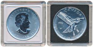 Canada, Elizabeth II, Silver 5 Dollars, 31.1g, Birds of Prey series: Red-tailed hawk, 2015