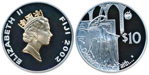 Fiji, Elizabeth II, Silver 10 Dollars, 28.28g, 2002, 50th Anniversary of Accession of Quee