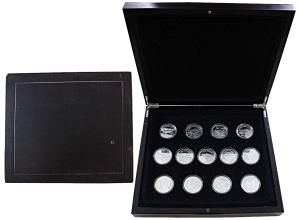 Solomon Islands, Elizabeth II, Silver 25 Dollars, a set of 13 different coins, showcasing 