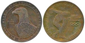United States of America, Silver 1 Dollar, 26.73g, XXIII Olympiad Los Angeles, 1983. (KM 2
