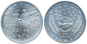 United States of America, Silver Dollar, 26.73g, 2004, Lewis and Clark Bicentennial, (KM 3
