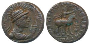 Kushanas, Soter Megas alias Wima Takto (c. 80-100 AD), Copper Drachm, 8.36g, obv. bust of 