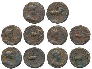 Kushanas, Soter Megas alias Wima Takto, Copper Drachm (5), obv. bust of the Kushan ruler t