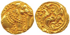 Western Gangas (10th-11th century), Gold Gajapati Pagoda, 3.74g, obv. caparisoned elephant