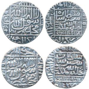 Sher Shah Suri (AH 945-952; 1538-1545 AD), Silver Rupee (2), 11.37g & 11.21g, Gwalior Mint