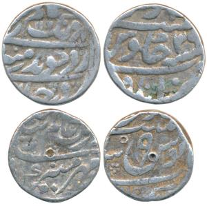 Aurangzeb (AH 1068-1118; 1658-1707 AD), Silver Rupee (2), Akbarnagar Mint, RY 9, MihireMun