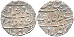 Shah AlamBahadur (AH 1119-1124; 1707-1712 AD), Silver Rupee, 11.41g, Mustaqir al-Mulk Akba