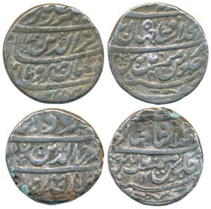 Alamgir II, Silver Rupee (2), Dar ul-KhilafatShahjahanabad Mint, AH 1170/4, ‘Ham Chu Taban
